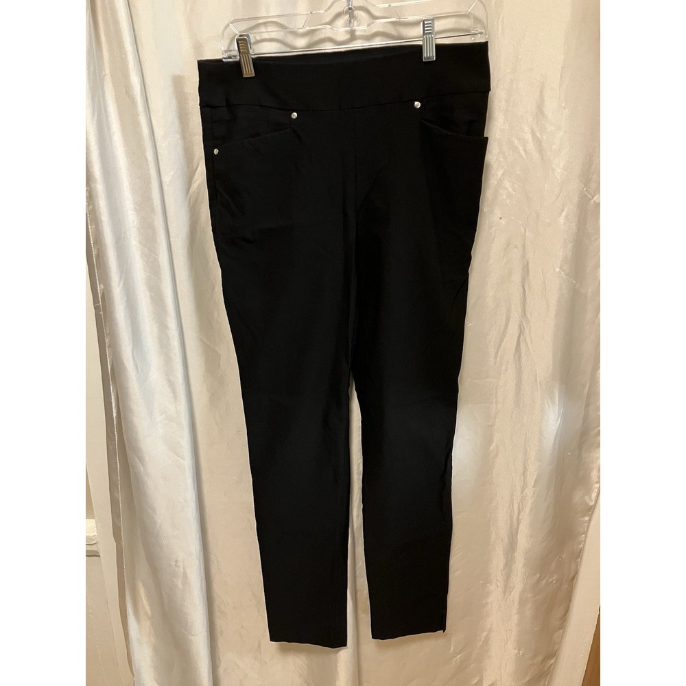Women's black PGA Tour Golf Dry Fit Pull‎ On Pants Mx31